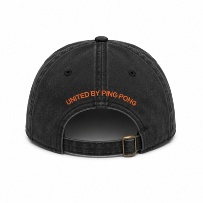 SPIN Club Cap black, back, UNITED BY PING PONG arch