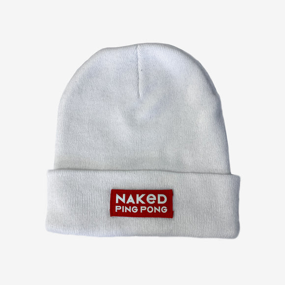 White Naked Ping Pong Beanie